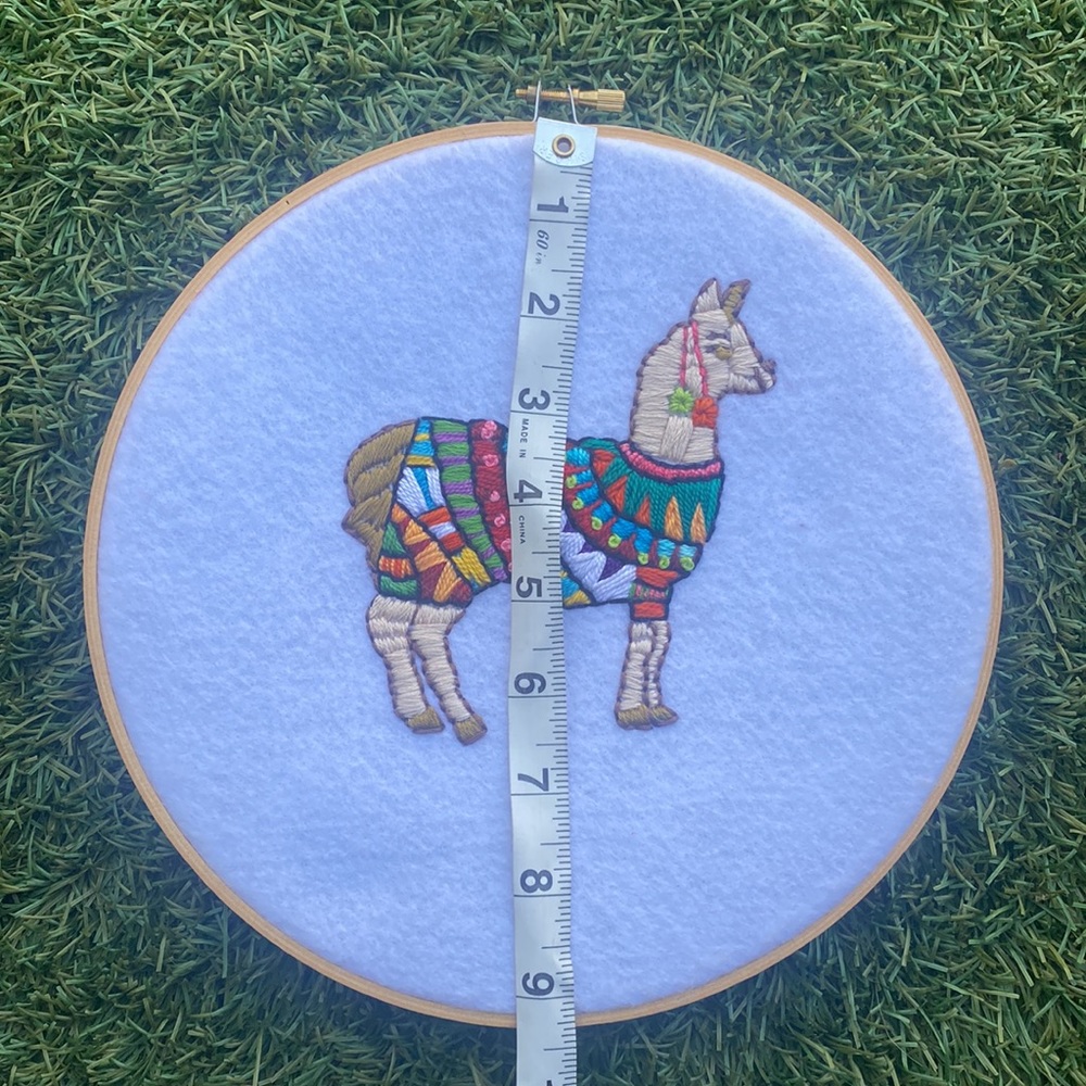 Hand Embroidered Llama - Picture 7 of 8